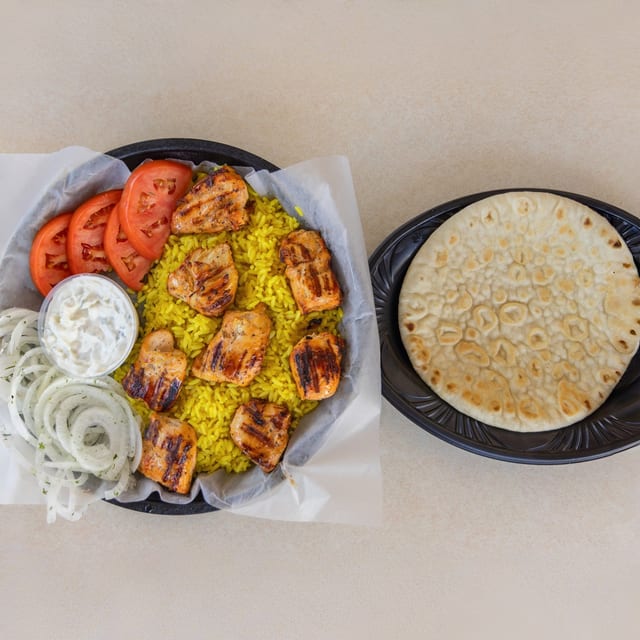 Chicken Kabob Plate.