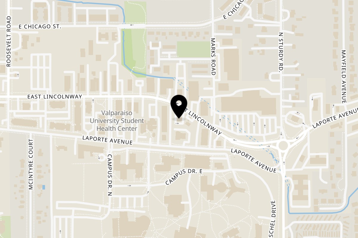 Map showing the location of King Gyros on 1610 Lincolnway in Valparaiso